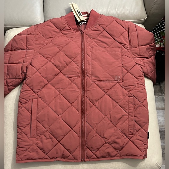 NWT - Frank & Oak Men's Reversible The Varsity Skyline Bomber Jacket - Size L - Picture 12 of 16